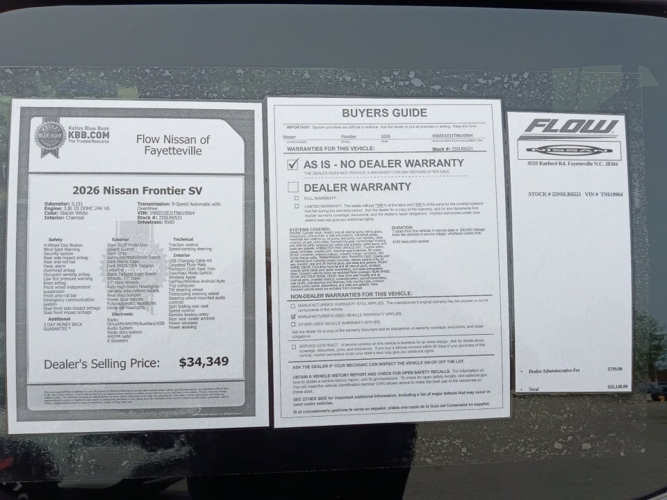 2026 Nissan Frontier Crew Cab SV 4x2