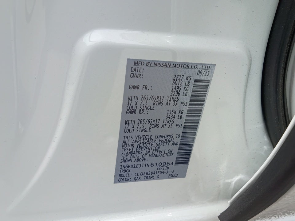 2026 Nissan Frontier Crew Cab SV 4x2