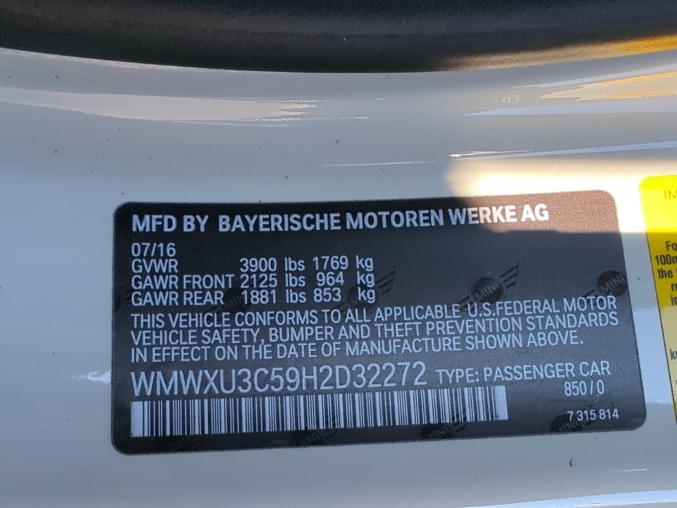 2017 MINI Hardtop 4 Door Cooper S