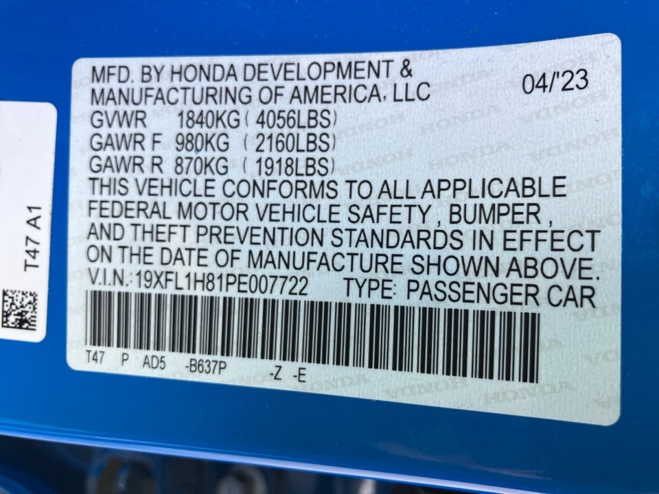 2023 Honda Civic Hatchback Sport Touring