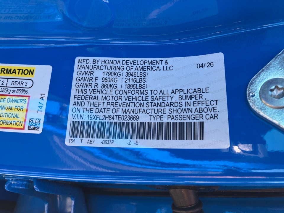 2026 Honda Civic Hatchback Sport