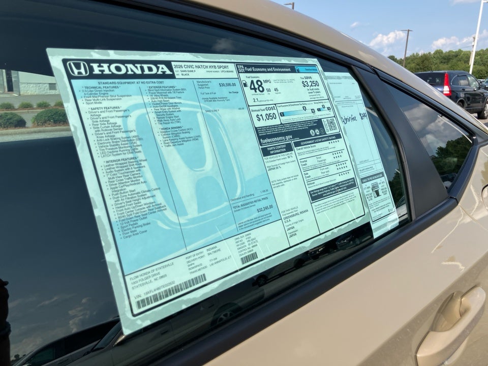 2026 Honda Civic Hybrid Sport