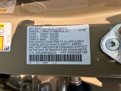 2026 Honda Civic Hybrid Sport