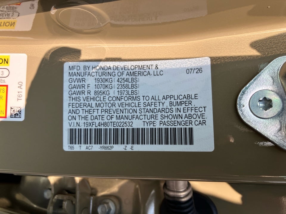 2026 Honda Civic Hybrid Sport