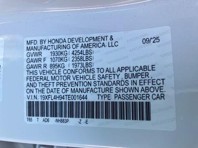 2026 Honda Civic Hybrid Sport Touring