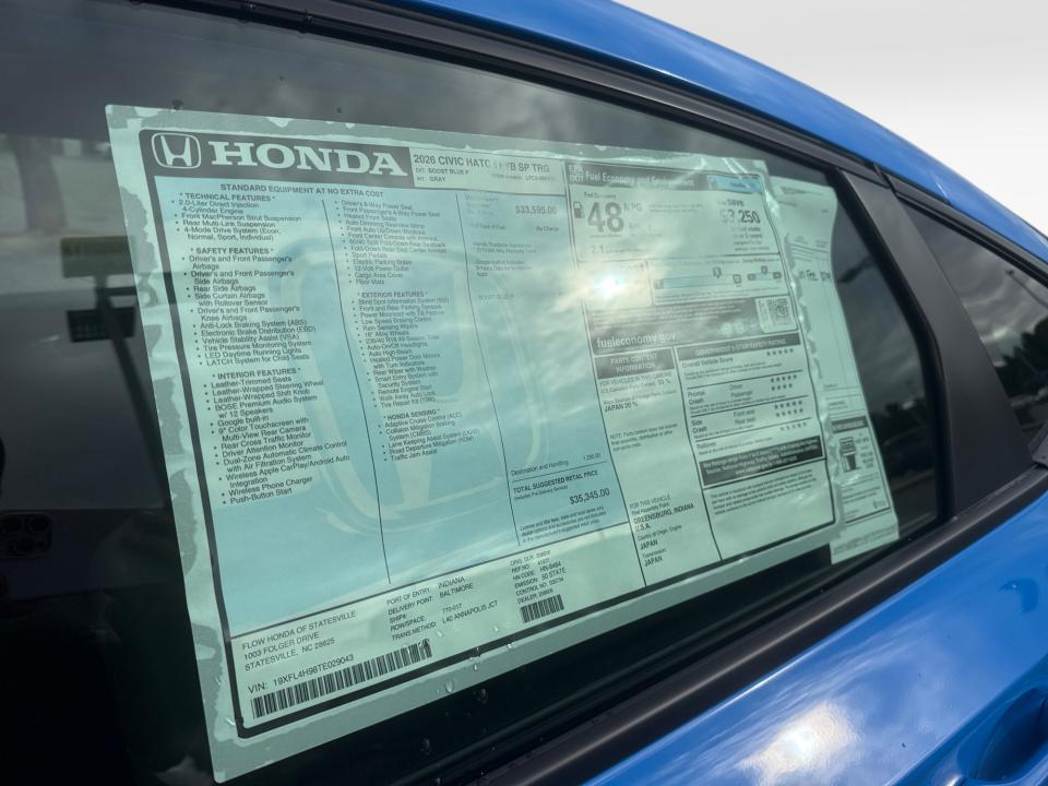 2026 Honda Civic Hybrid Sport Touring