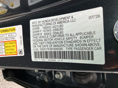 2026 Honda Accord Sedan LX