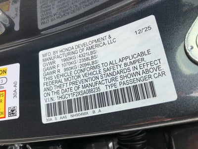 2025 Honda Accord Sedan LX