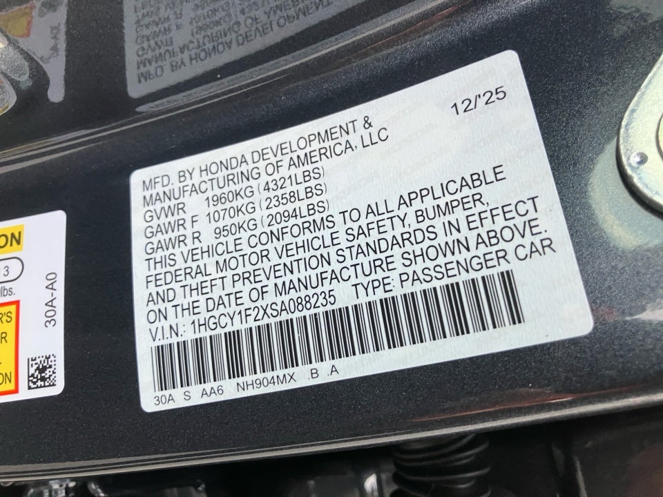 2025 Honda Accord Sedan LX