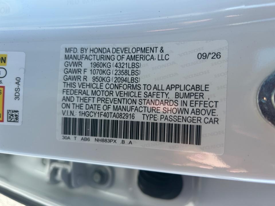 2026 Honda Accord Sedan SE