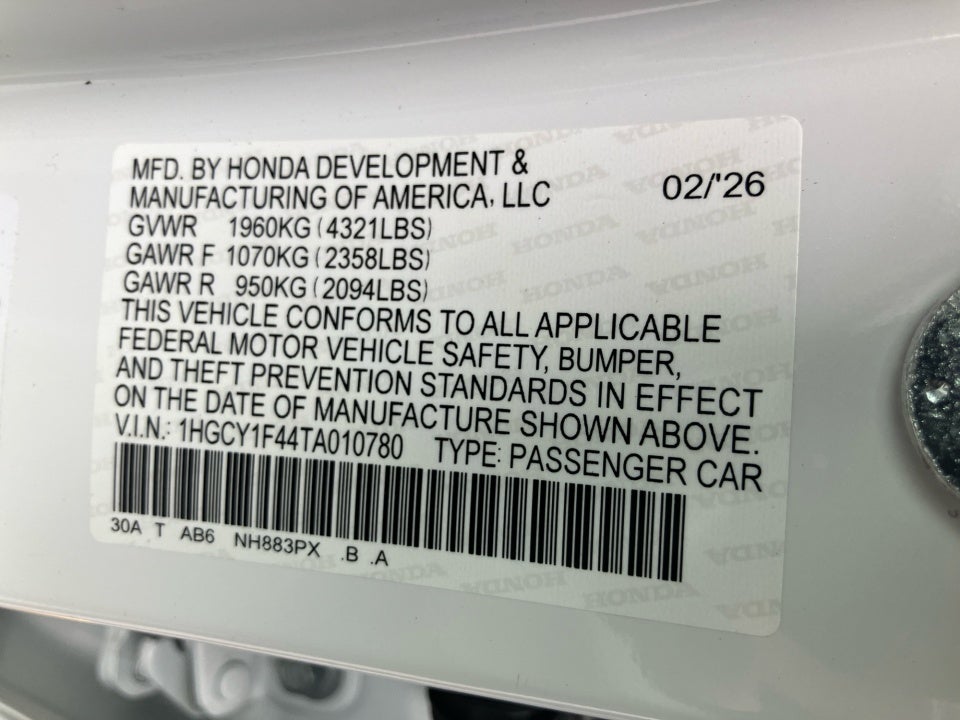 2026 Honda Accord Sedan SE