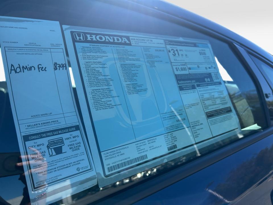 2026 Honda Accord Sedan SE