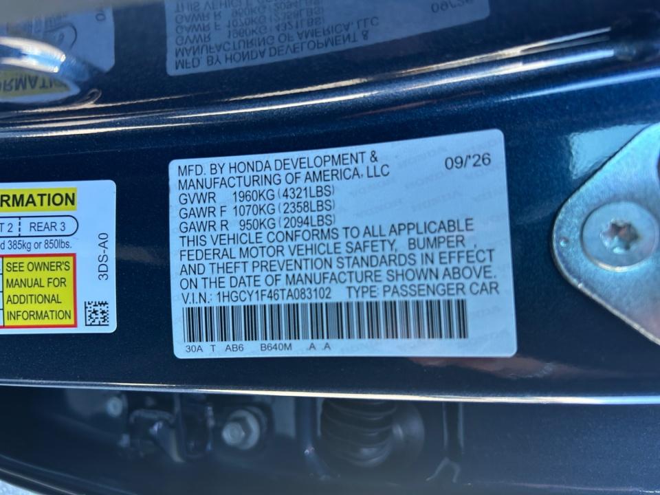 2026 Honda Accord Sedan SE