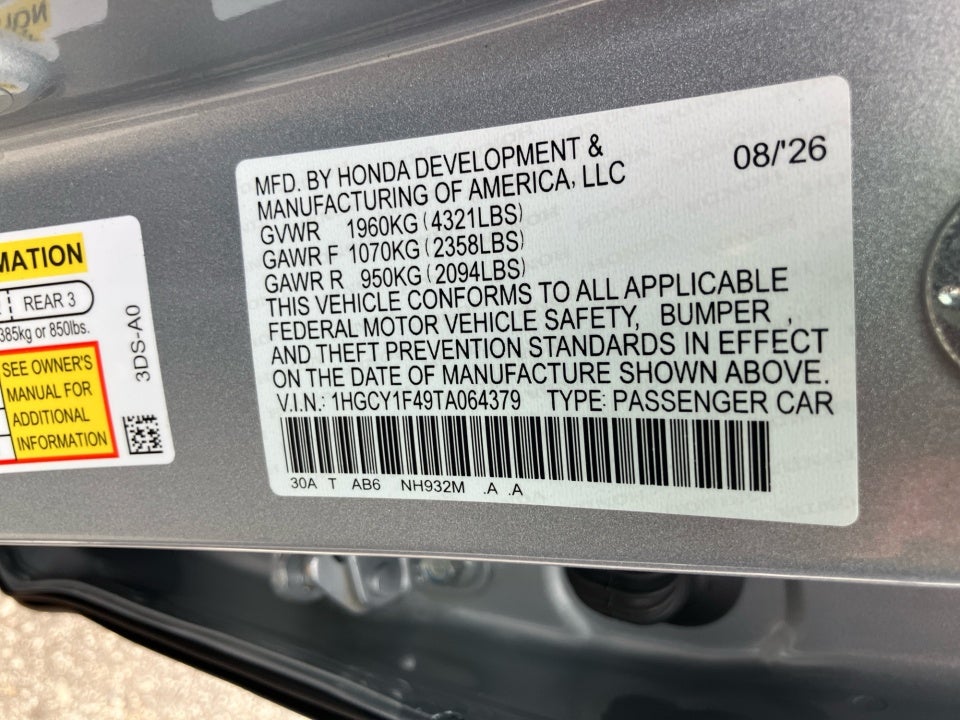 2026 Honda Accord Sedan SE