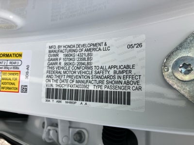 2026 Honda Accord Sedan SE