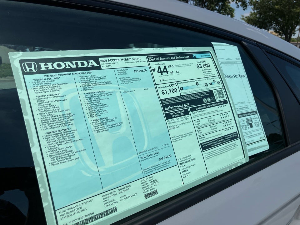 2026 Honda Accord Hybrid Sport