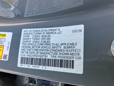 2026 Honda Accord Hybrid Sport