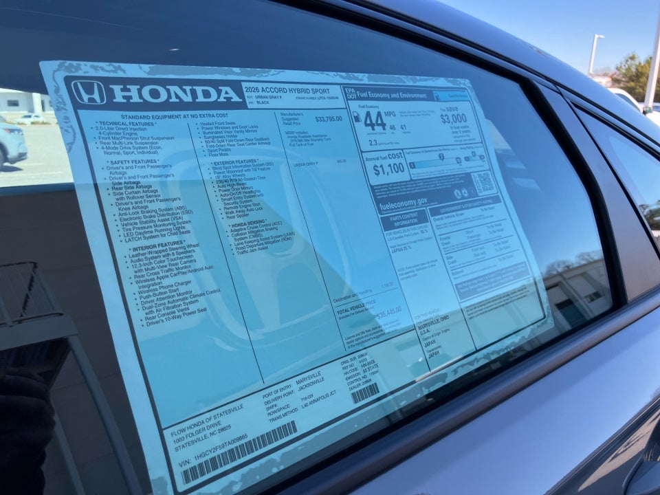 2026 Honda Accord Hybrid Sport