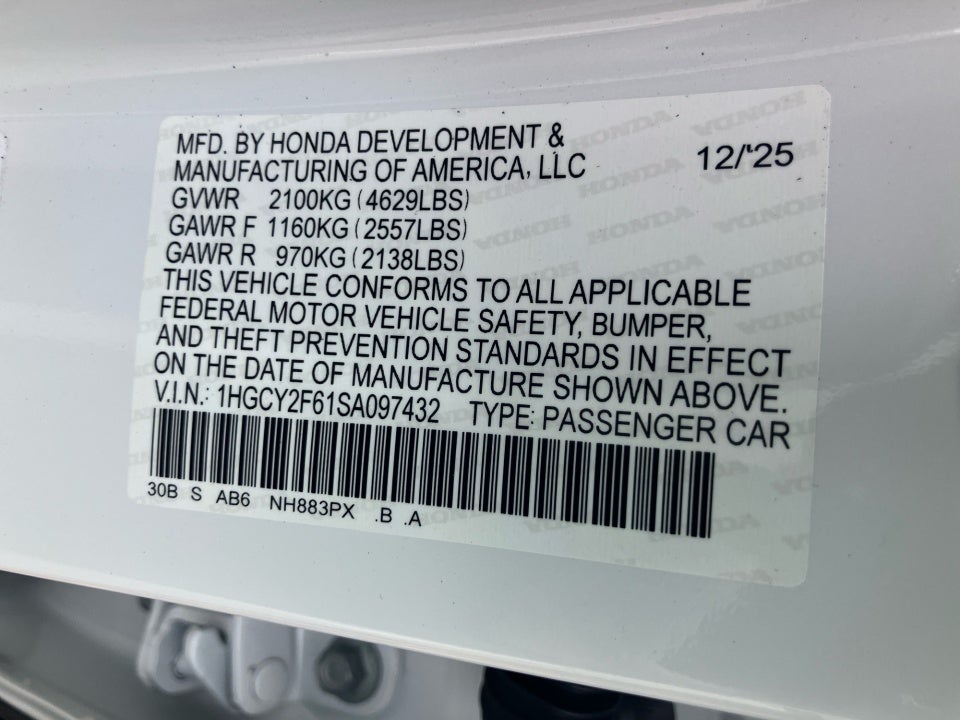 2025 Honda Accord Hybrid EX-L