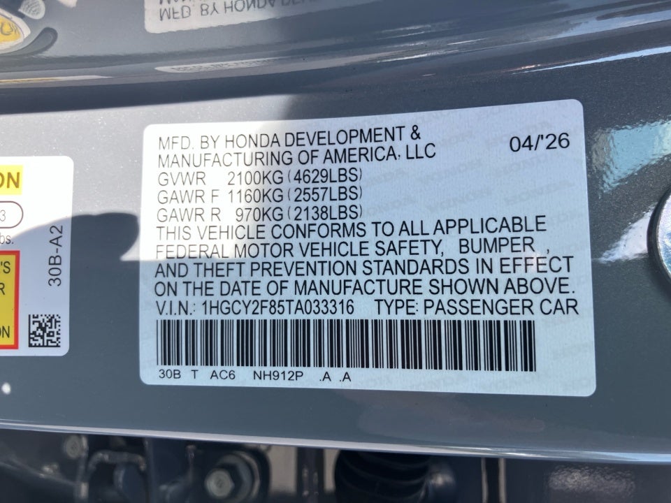 2026 Honda Accord Hybrid EX-L