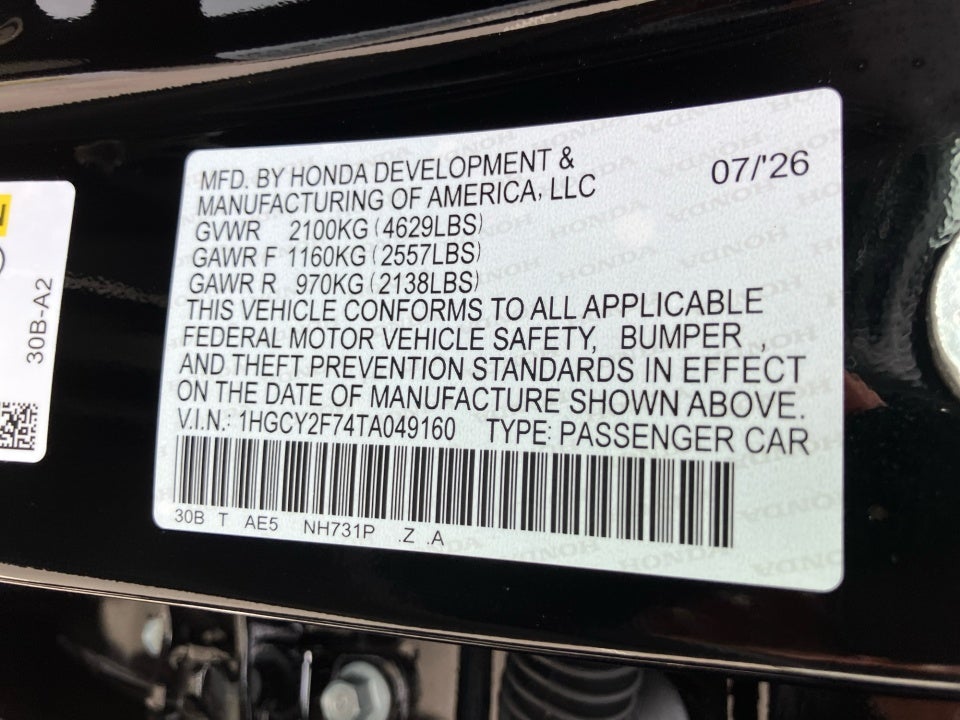 2026 Honda Accord Hybrid Sport-L