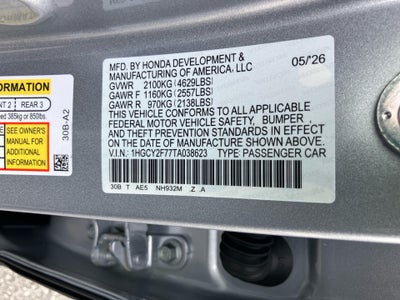 2026 Honda Accord Hybrid Sport-L