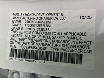 2025 Honda Accord Hybrid Touring