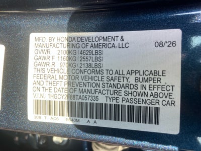 2026 Honda Accord Hybrid Touring