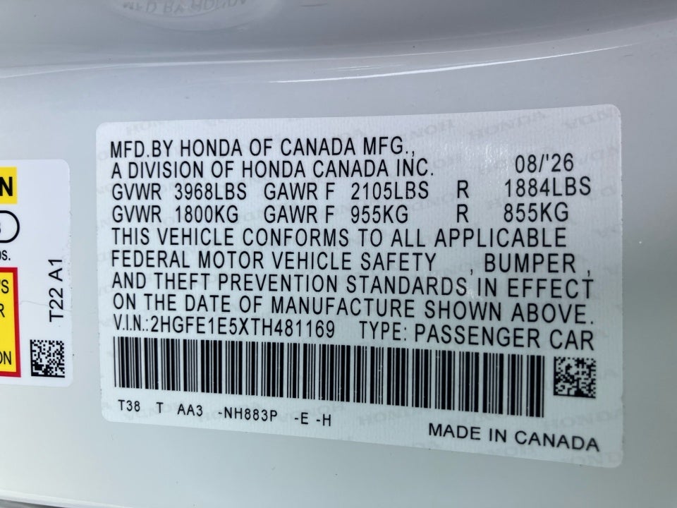 2026 Honda Civic Si Manual