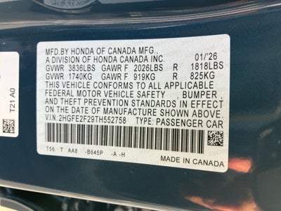 2026 Honda Civic Sedan LX