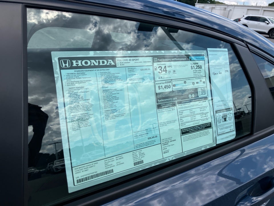 2026 Honda Civic Sedan Sport