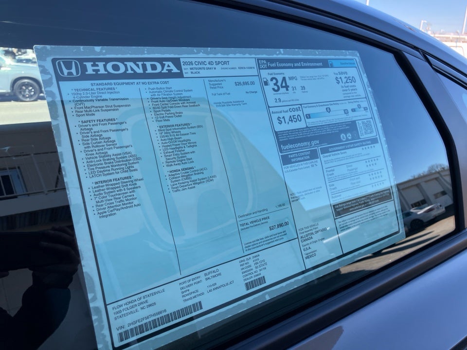 2026 Honda Civic Sedan Sport
