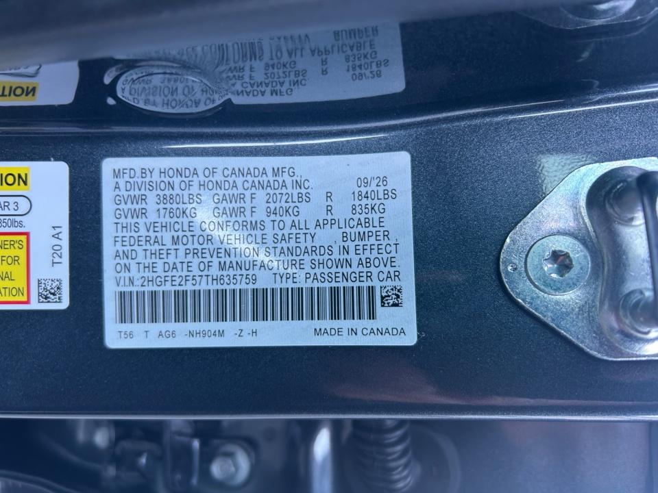 2026 Honda Civic Sedan Sport