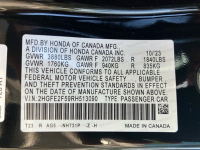 2024 Honda Civic Sedan Sport
