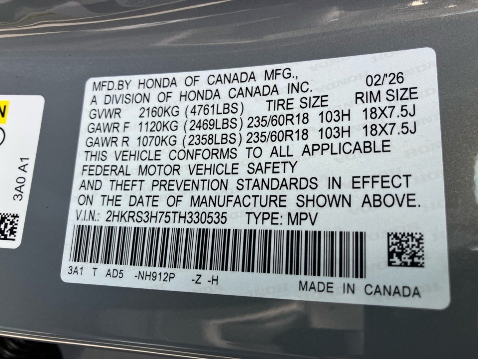 2026 Honda CR-V EX-L 2WD