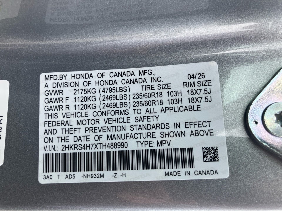 2026 Honda CR-V EX-L AWD