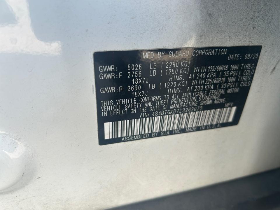 2020 Subaru Outback Onyx Edition XT