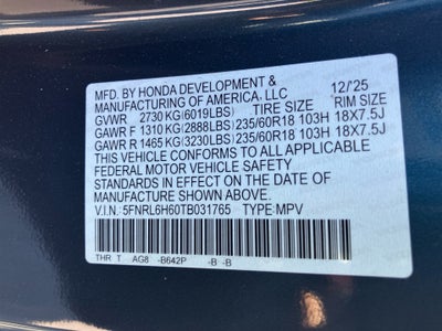 2026 Honda Odyssey EX-L