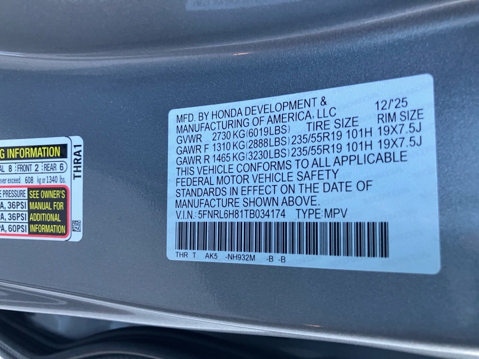 2026 Honda Odyssey Touring