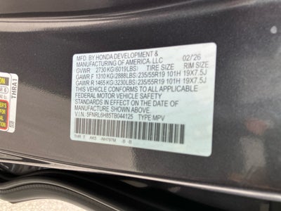 2026 Honda Odyssey Touring