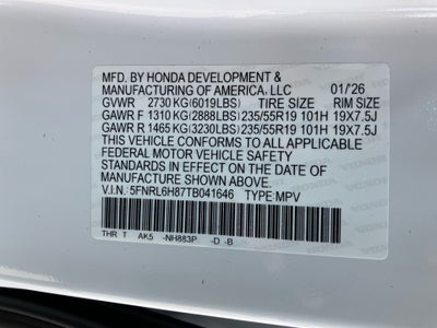 2026 Honda Odyssey Touring