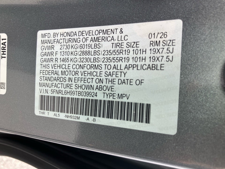 2026 Honda Odyssey Elite