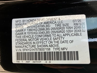 2026 Honda Pilot Touring