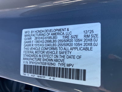 2025 Honda Pilot Touring