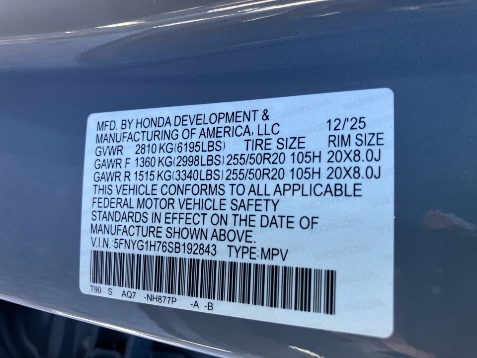 2025 Honda Pilot Touring