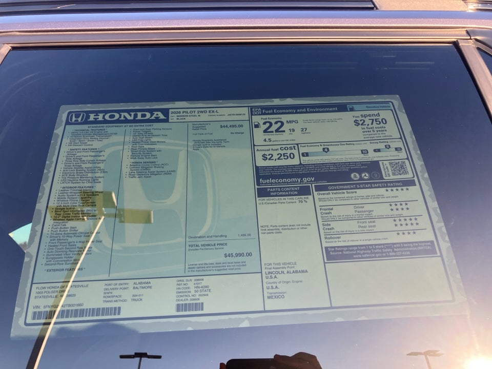 2026 Honda Pilot EX-L