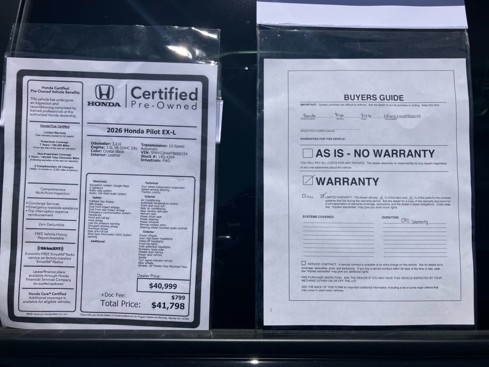 2026 Honda Pilot EX-L