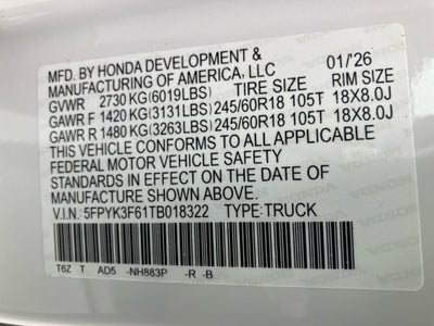 2026 Honda Ridgeline TrailSport