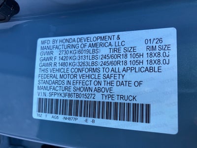 2026 Honda Ridgeline Black Edition