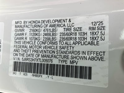 2026 Honda CR-V EX-L 2WD